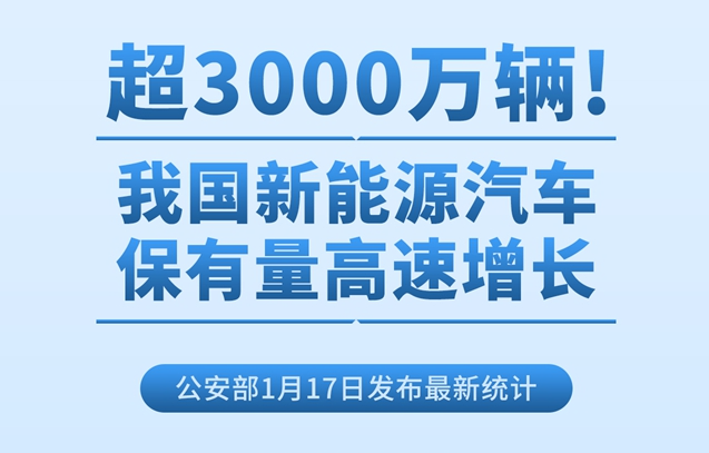 超3000萬輛！我國新能源汽車保有量高速增長